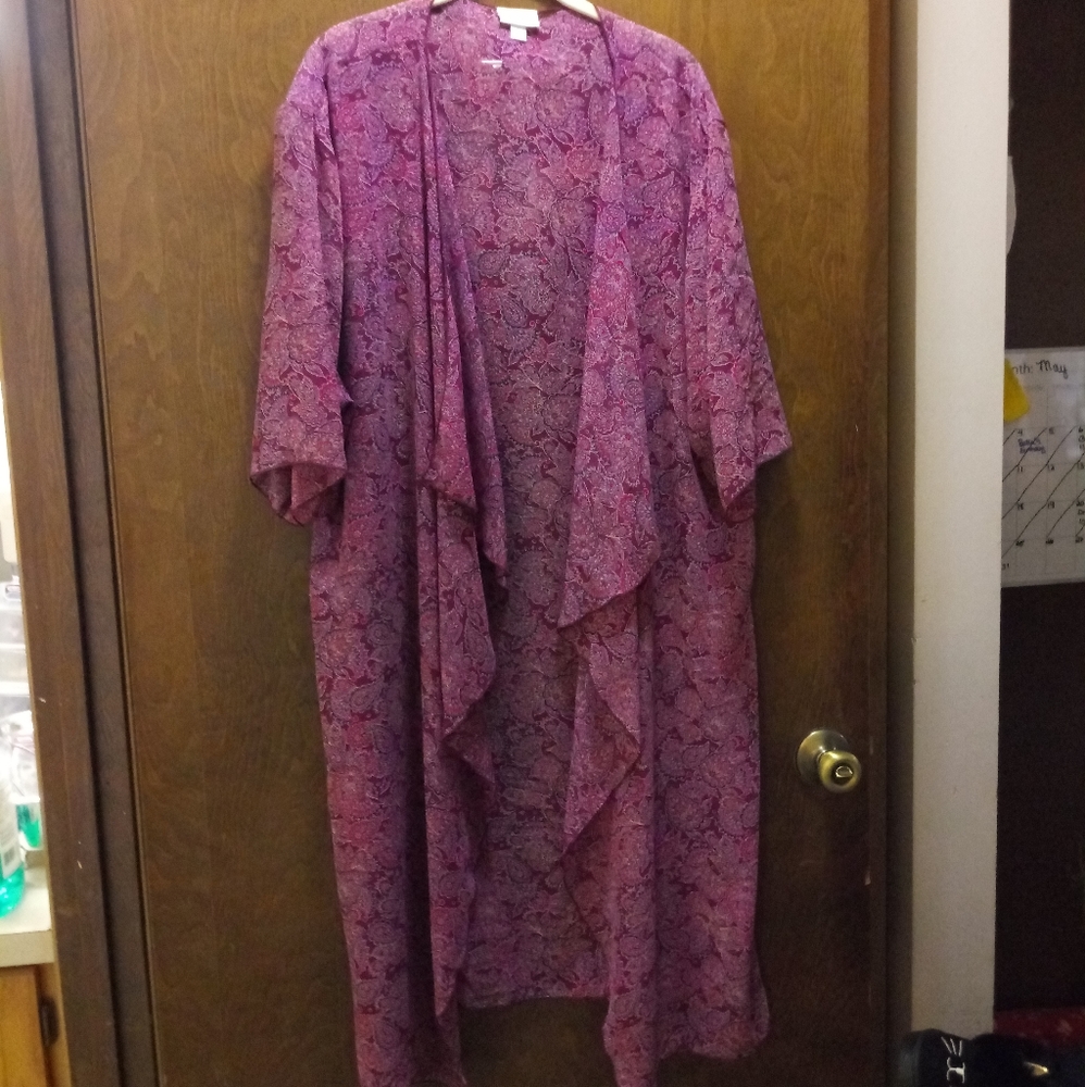 Dark Pink and purple paisley Lularoe Lindsay